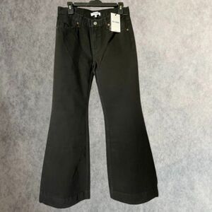 REDONE 70s Low Rise Bell Bottoms Womens Size 27 Black Ultra Flare Retro Denim